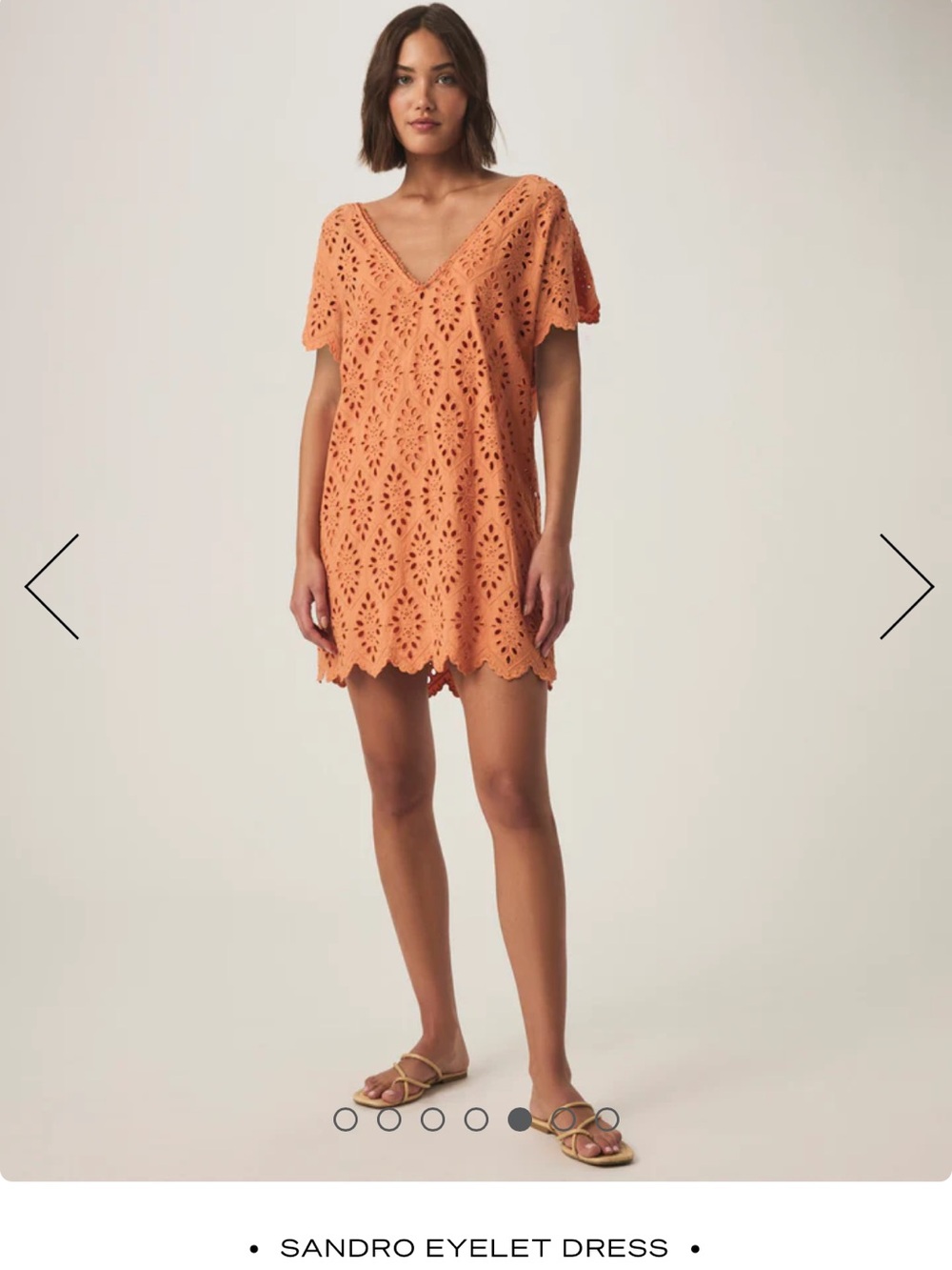 Splendid Sandro Eyelet Dress- Orange